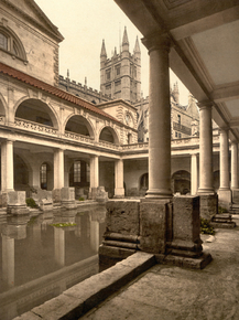 Roman Baths and Abbey, III, Bath, England Roman Baths and Abbey, III, Bath, England