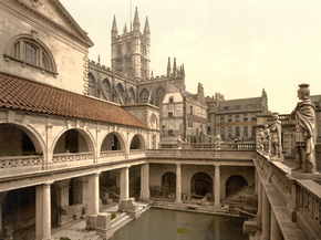 Roman Baths and Abbey, IV, Bath, England