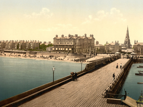 Royal Hotel from pier, Lowestoft, England