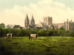 Southwell Cathedral and abbey ruins, Notts, England