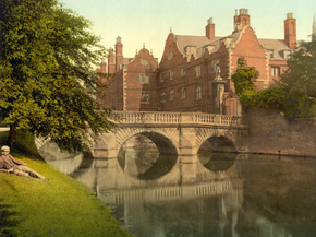 St. John's Bridge from the grounds, Cambridge, England