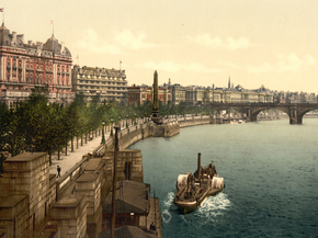 Thames embankment, London, England Thames embankment, London, England
