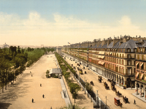 Avenue de la opera, and the garden of the Tuileries, Exposition Universal, 1900, Paris, France
