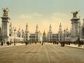 Avenue Nicholas II, looking towards the Dome of the Invalides, 1900, Paris, France