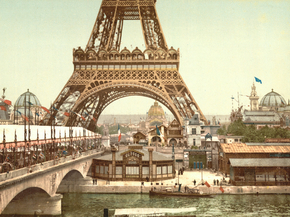 Eiffel Tower and general view of the grounds, 1900, Paris, France
