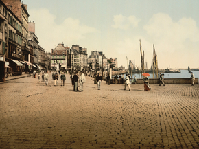 Harbor and Caligny quay, Cherbourg, France