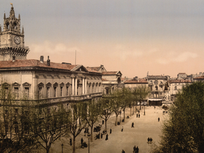 Hotel de ville place, Avignon, Provence, France