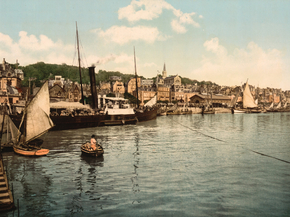 Packet boat leaving Joinville Quay, Trouville, France