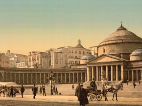 Plaza and church of San Francesco di Paola, Naples, Italy