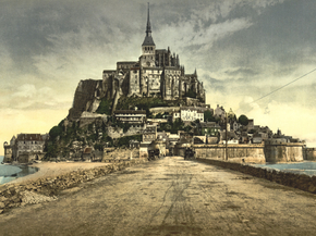 South front from the dike, Mont St. Michel, France South front from the dike, Mont St. Michel, France