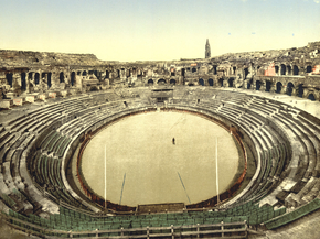 The arena, interior, Nimes, France The arena, interior, Nimes, France