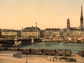 The Boieldieu Bridge from St. Sever, Rouen, France
