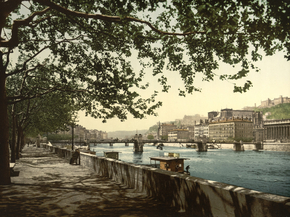 The quay of the Saone, Lyons, France