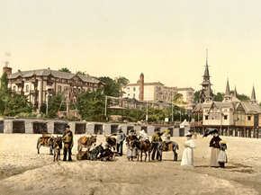 Casino and pier, Heringsdorf, Pomerania, Germany
