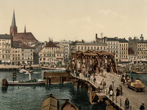General view and Great Bridge, Stettin, Germany