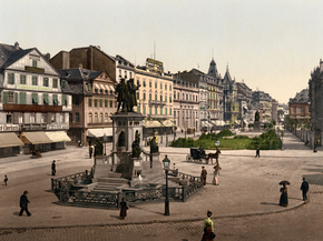 Goethe's Place and Goethe-Gutenburg Monument, Frankfort on Main, Germany