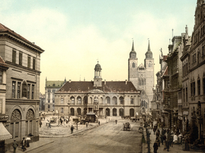 Market place, Madgeburg, German Saxony, Germany
