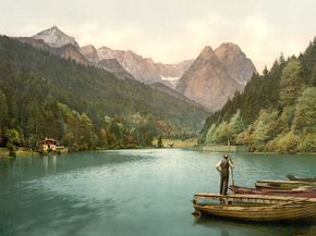Rissersee, general view, Upper Bavaria, Germany