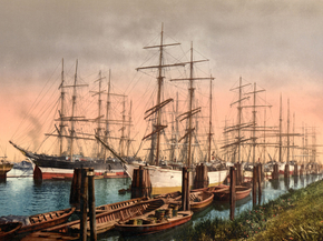 Ships in the Harbor, Hamburg, Germany