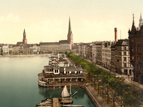 The Alster Pavillon, Junfernsteig, Hamburg, Germany