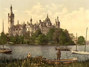 The ducal castle, east side, Schwerin, Mecklenburg-Schwerin, Germany