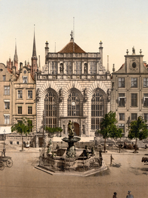 The Exchange and Artushof, Danzig, West Prussia, Germany