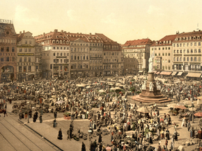 The Market, Altstadt, Dresden, Saxony, Germany The Market, Altstadt, Dresden, Saxony, Germany