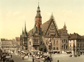 Town hall from the east, Breslau, Silesia, Germany