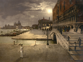 Doges' Palace and St. Mark's by moonlight, Venice, Italy Doges' Palace and St. Mark's by moonlight, Venice, Italy