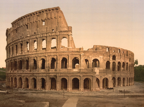 Exterior of the Coliseum, Rome, Italy Exterior of the Coliseum, Rome, Italy