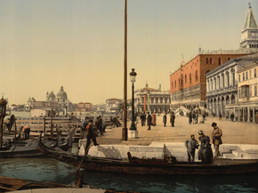 In front of the Doges' Palace, Venice, Italy