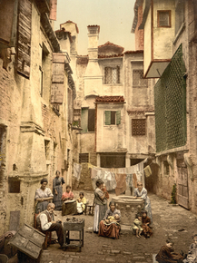 Old Venetian courtyard, Venice, Italy Old Venetian courtyard, Venice, Italy