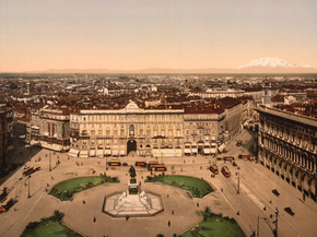 Panorama from the cathedral, Milan, Italy Panorama from the cathedral, Milan, Italy