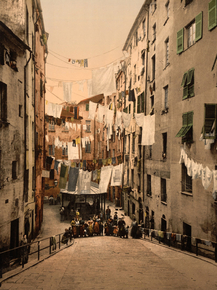 Public laundry of St. Brigida, Genoa, Italy Public laundry of St. Brigida, Genoa, Italy