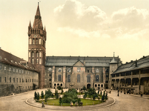 Court and church of the castle and the criminal tribunal, Konigsberg, East Prussia, Germany