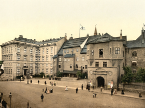Eastern part of castle and principal garden, Konigsberg, East Prussia, Germany
