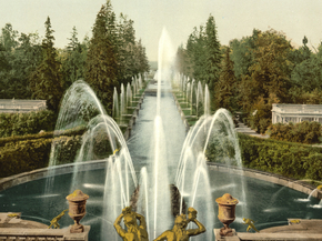 Peterhof, towards the sea, St. Petersburg, Russia