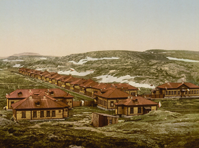 The new village Alexander III, Kola Peninsula, Russia