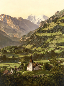 Frutigen and Balmhorn, Bernese Oberland, Switzerland