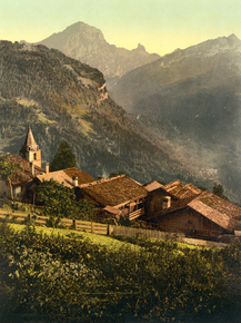 Gryon, with the Grand Muveran, Vaud, Canton of, Switzerland Gryon, with the Grand Muveran, Vaud, Canton of, Switzerland