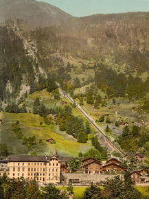 Lauterbrunnen Valley and Murren Railway, Bernese Oberland, Switzerland Lauterbrunnen Valley and Murren Railway, Bernese Oberland, Switzerland