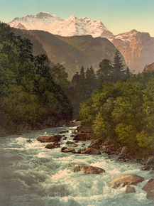 Lauterbrunnen Valley, Jungfrau and White Lutschine, Bernese Oberland, Switzerland