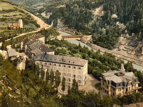Lower Engadine, Tarasp, Kurhaus, Grisons, Switzerland