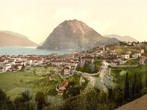 Lugano, from Massagno, Tessin, Switzerland
