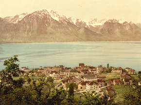 Montreux, Savoy Mountains, Geneva Lake, Switzerland