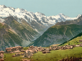 Murren, general view, Bernese Oberland, Switzerland