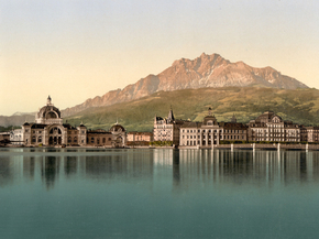 Pilatus, seen from Neuschweizerhaus, Lucerne, Switzerland
