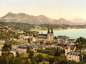 Rigi, seen from the Gutsch, Lucerne, Switzerland