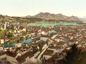 Rigi, seen from the Gutsch, Lucerne, Switzerland