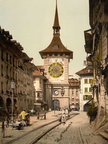 The clock tower, Berne, Town, Switzerland
